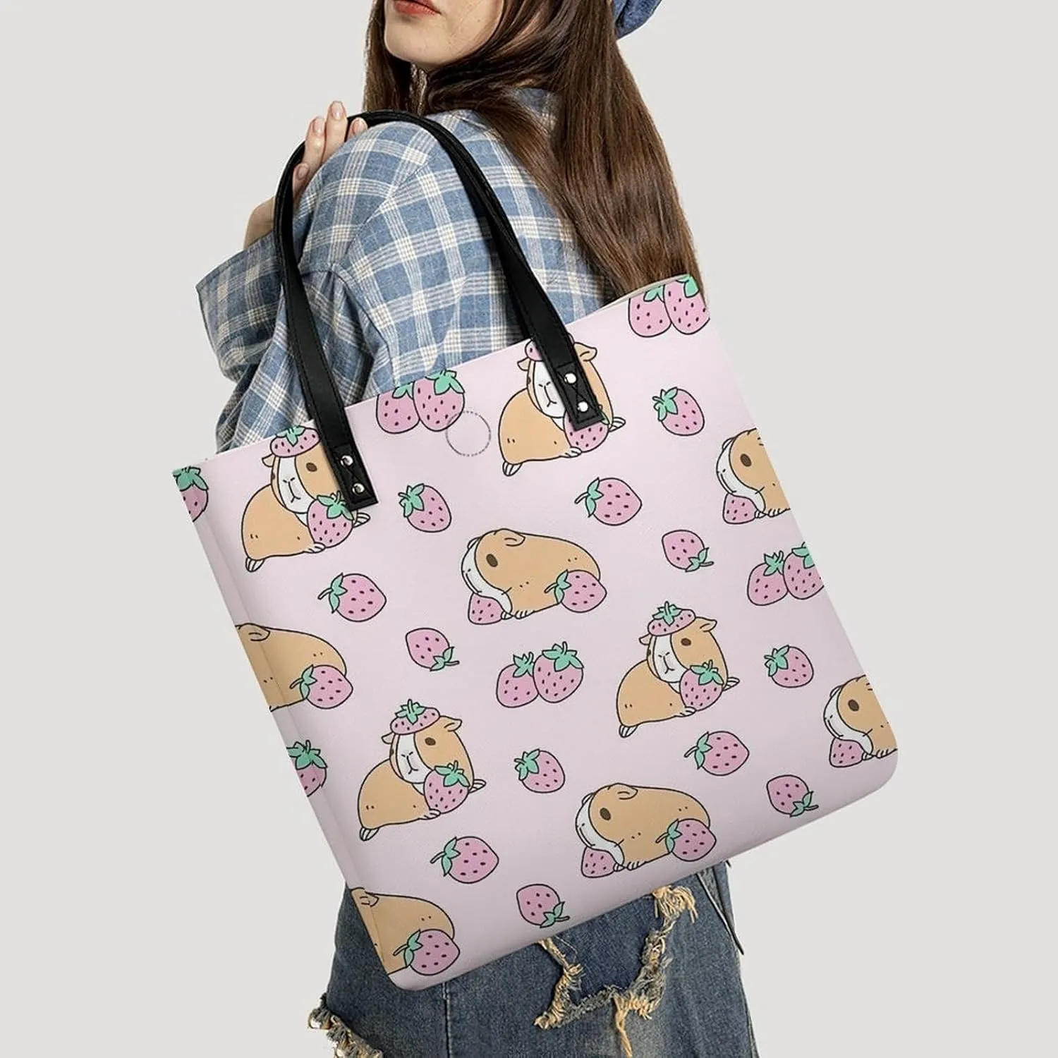 TigerPrint Fashionable All Printed Leather Handbag Unisex