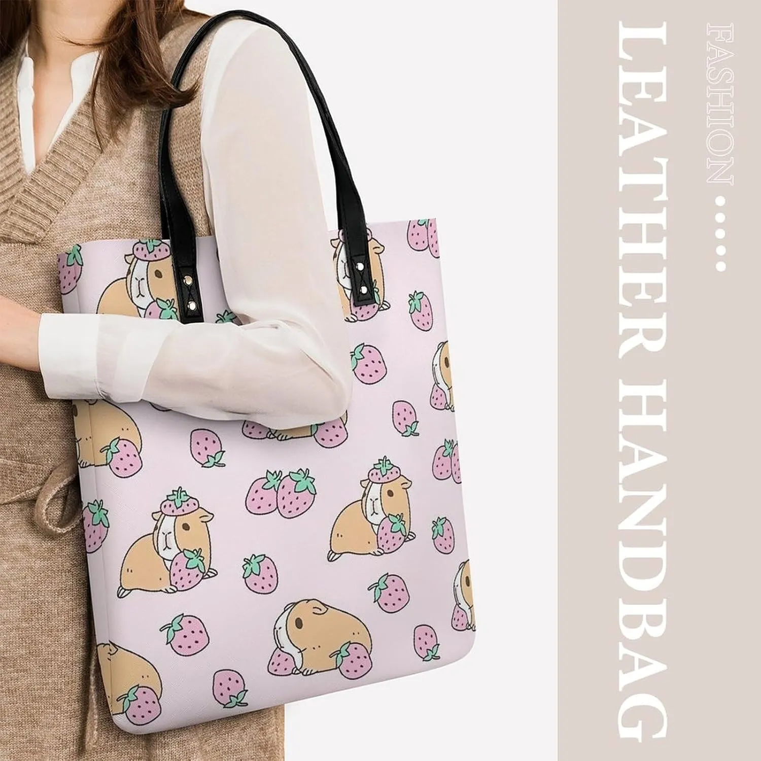 TigerPrint Fashionable All Printed Leather Handbag Unisex