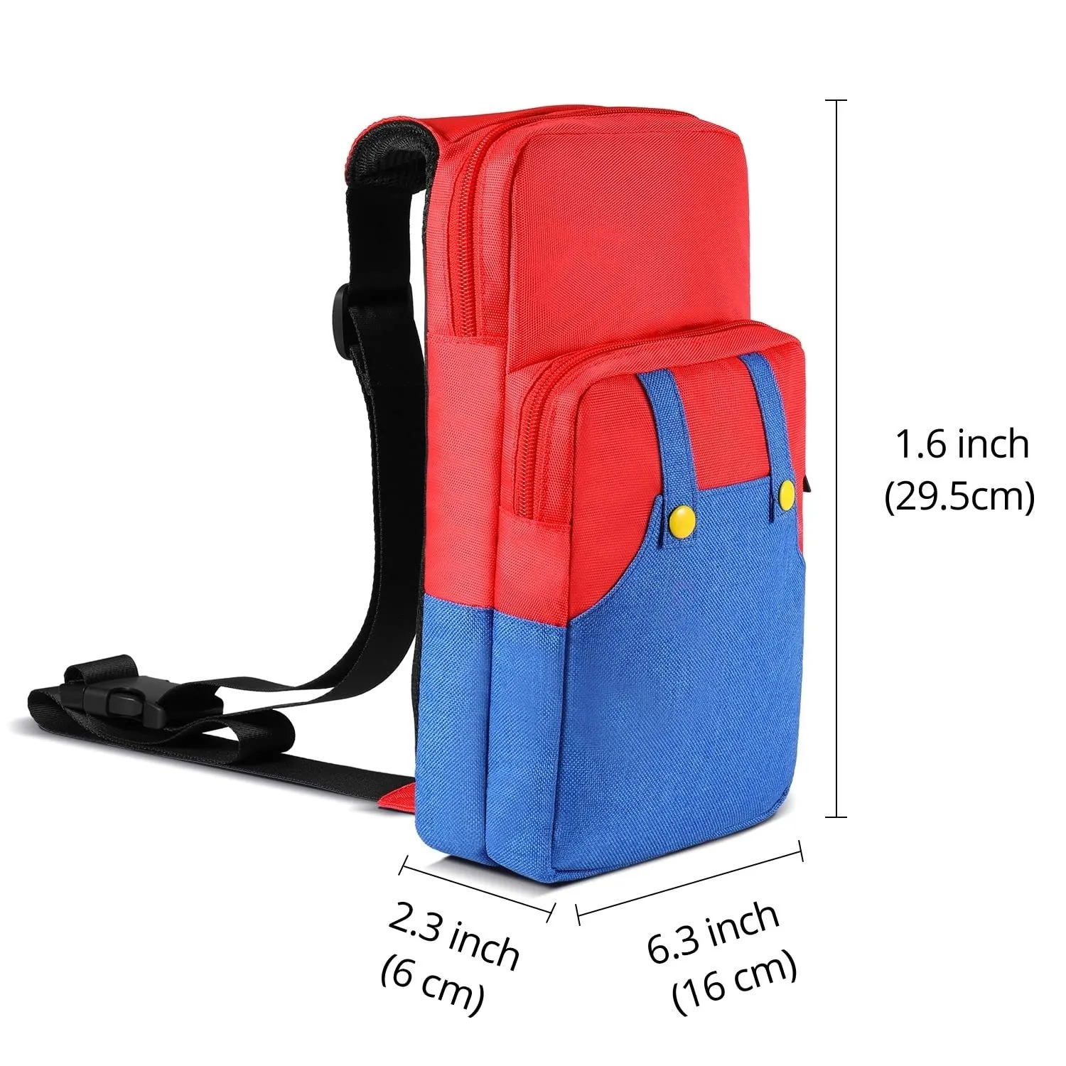TNP Switch Bag, Travel Compatible with Nintendo Switch/Switch OLED/Switch Lite (Mario) Shoulder Bag Travel Portable Carrying Backpack for Games Accessories Console & Dock Charger