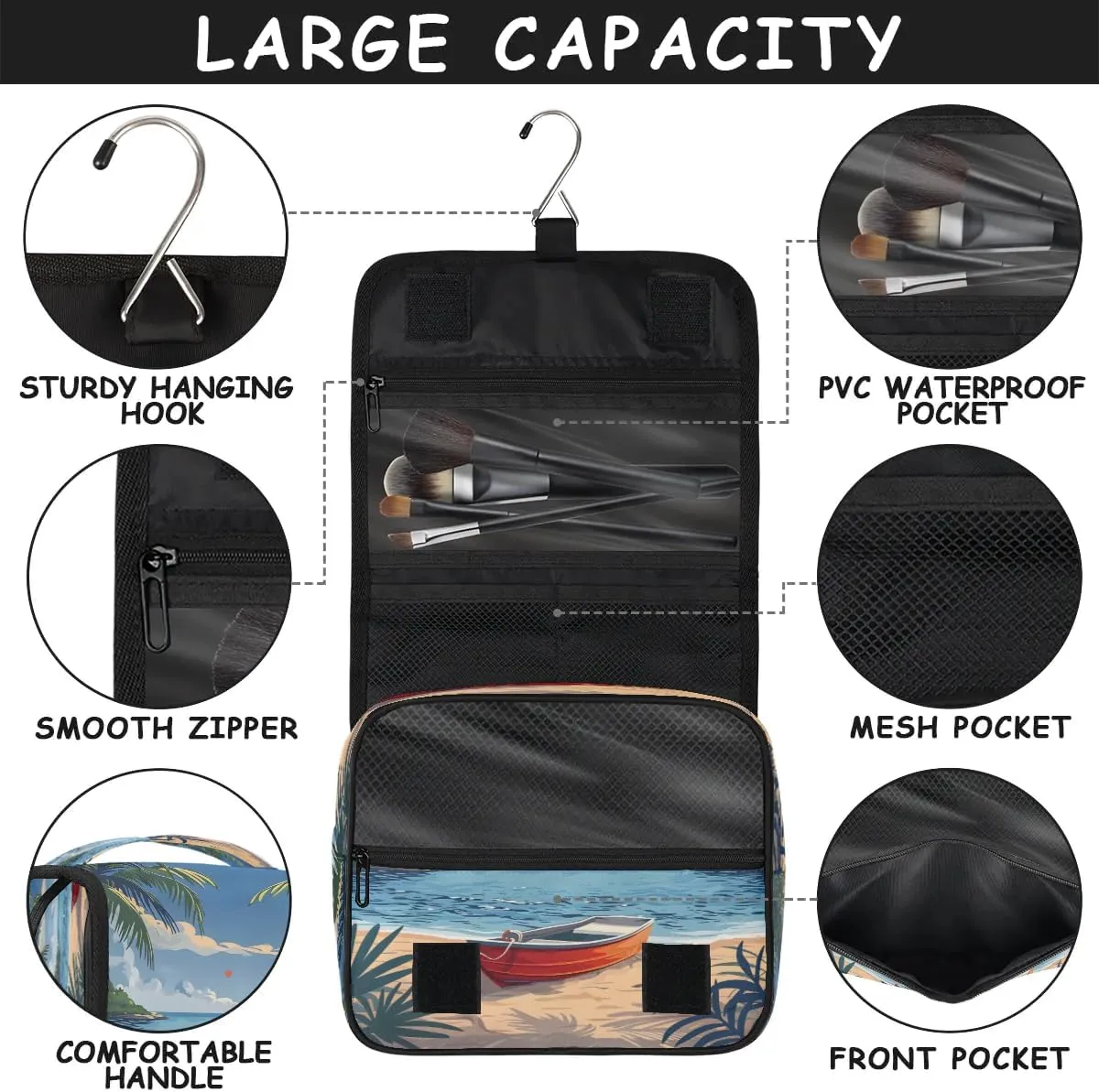 Toiletry Bag Hanging Toiletry Bag Travel Essentials Makeup Bag Travel Size Toiletries Bag Beach Boat Travel Essentials For Women Travel Containers For Toiletries