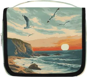 Toiletry Bag Hanging Toiletry Bag Travel Essentials Makeup Bag Travel Size Toiletries Bag Beach Seagull Sunset Travel Essentials For Women Travel Containers For Toiletries