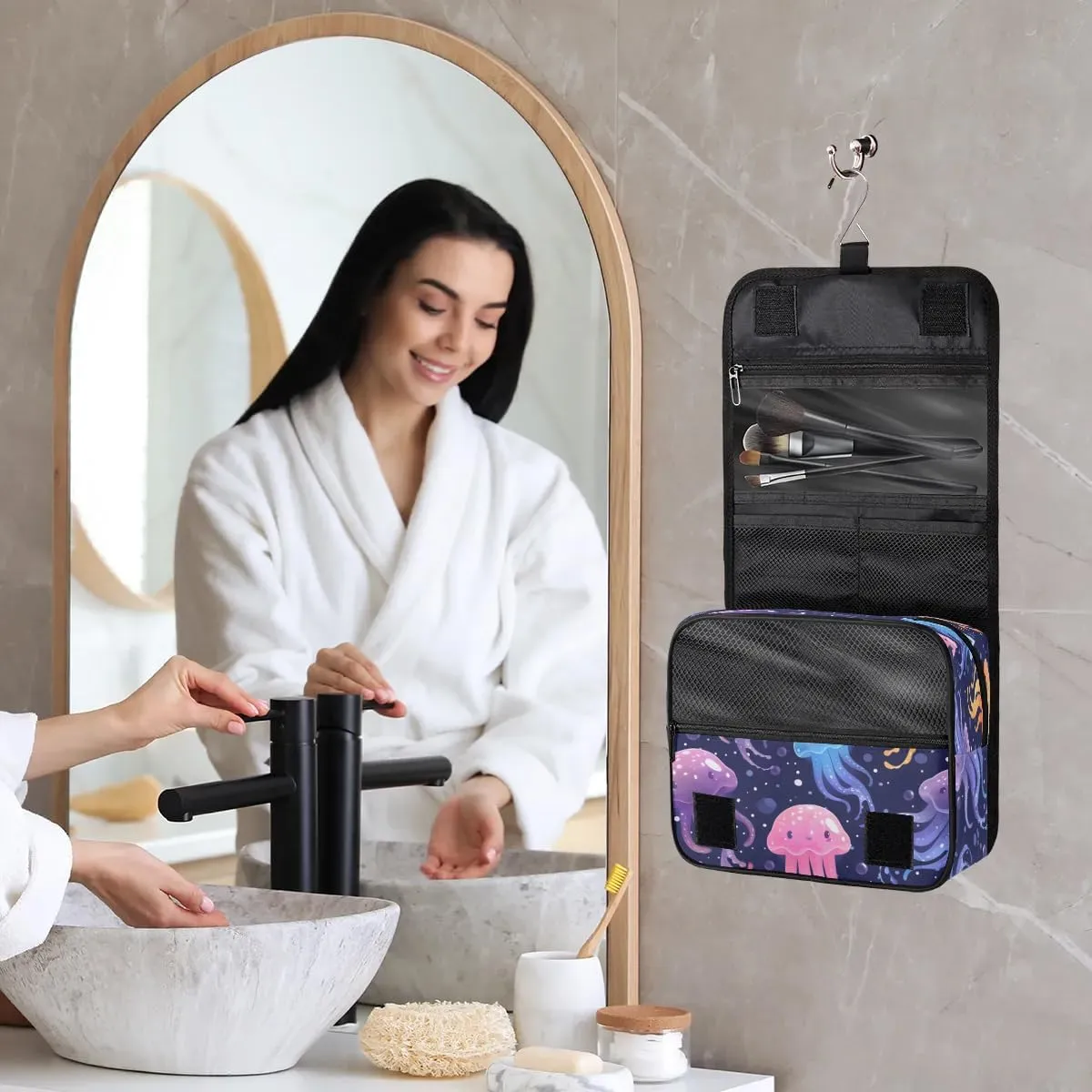 Toiletry Bag Hanging Toiletry Bag Travel Essentials Makeup Bag Travel Size Toiletries Bag Lovely Jellyfish Travel Essentials For Women Travel Containers For Toiletries