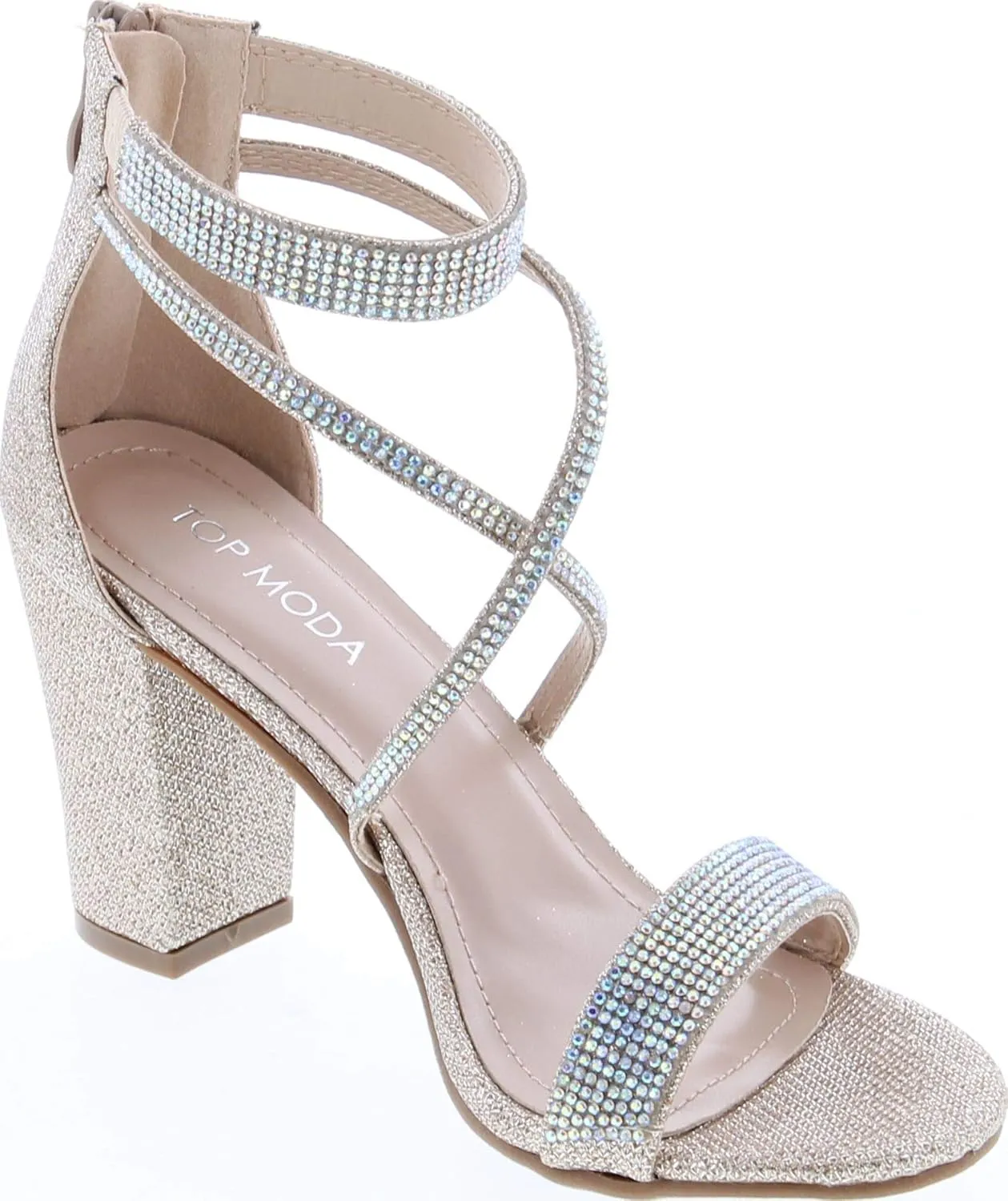 TOP Moda Dressy/Formal Sandals High Heel Ankle Strap Open Toe