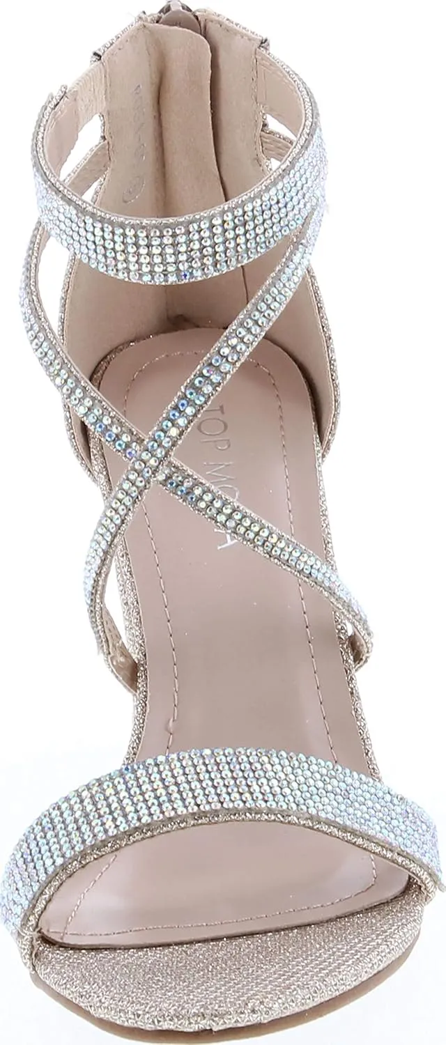 TOP Moda Dressy/Formal Sandals High Heel Ankle Strap Open Toe