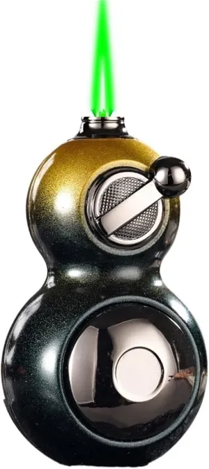Torch Lighter, Cool and Stylish Gourd-Shaped Lighter, Adjustable Flame Size and refillable Butane Gas Lighter, Portable Windproof Lighter,(A1)