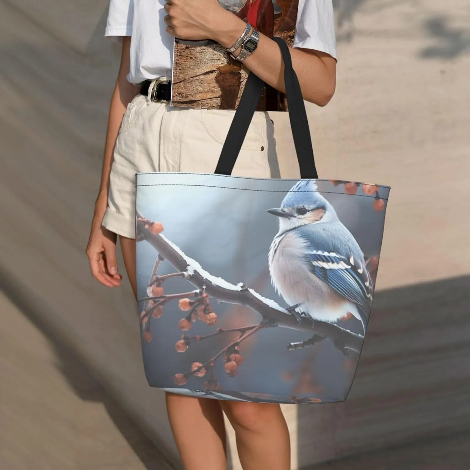Tote Bag for Women Grocery Bag Reusable Shopping Bag Calm sky Handbag Foldable Shoulder Bag