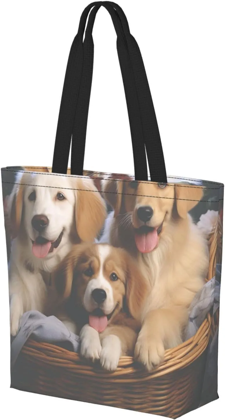 Tote Bag for Women Grocery Bag Reusable Shopping Bag Dolphin Handbag Foldable Shoulder Bag