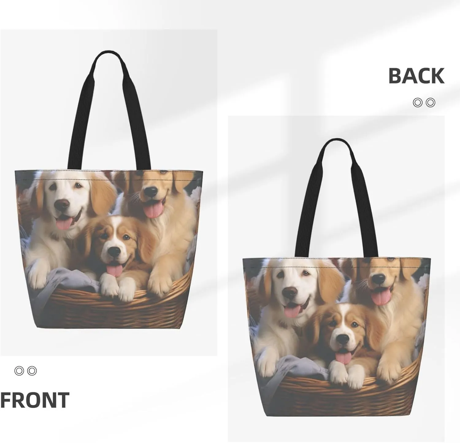 Tote Bag for Women Grocery Bag Reusable Shopping Bag Dolphin Handbag Foldable Shoulder Bag