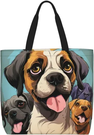 Tote Bag for Women Grocery Bag Reusable Shopping Bag Dolphin in the coral reef Handbag Foldable Shoulder Bag