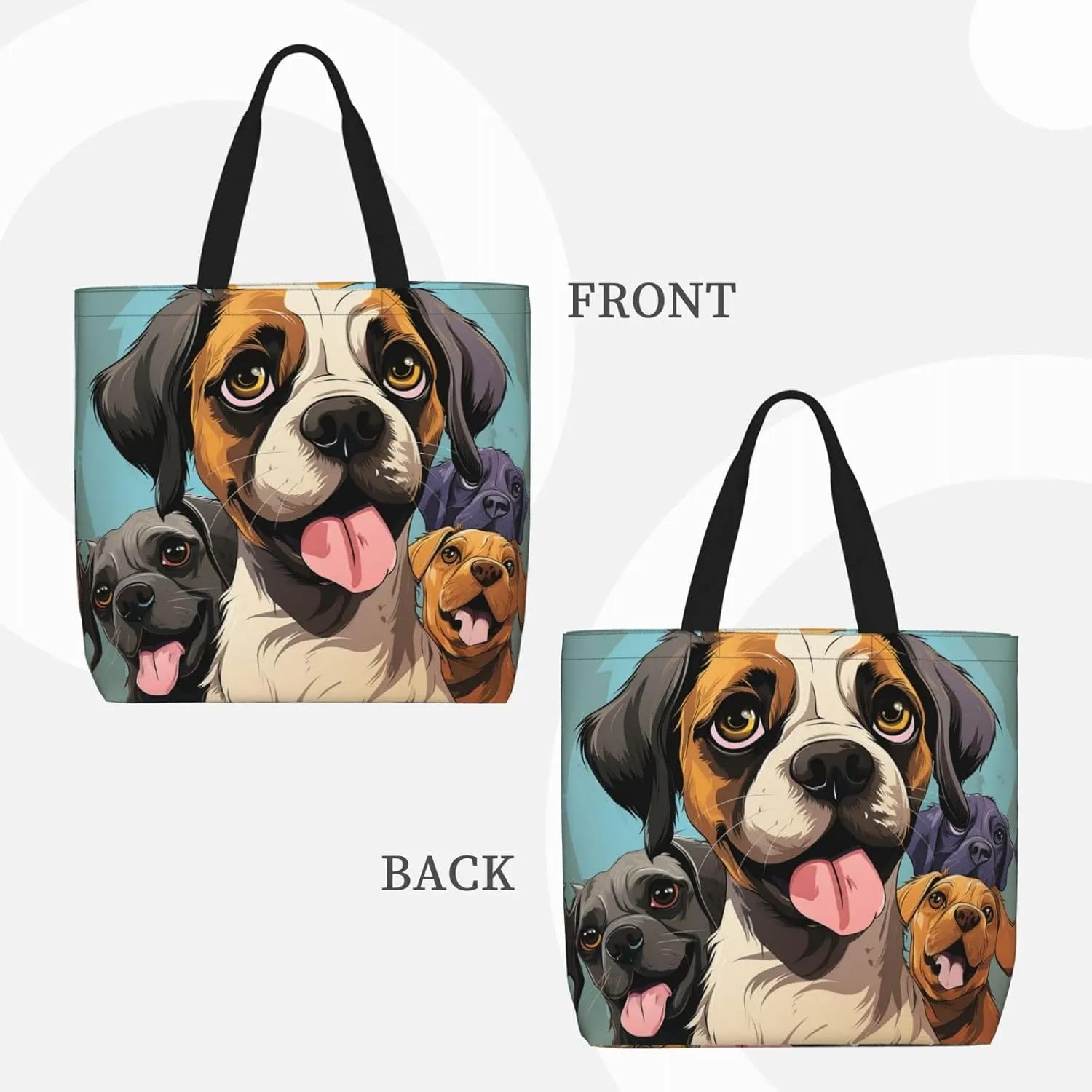 Tote Bag for Women Grocery Bag Reusable Shopping Bag Dolphin in the coral reef Handbag Foldable Shoulder Bag