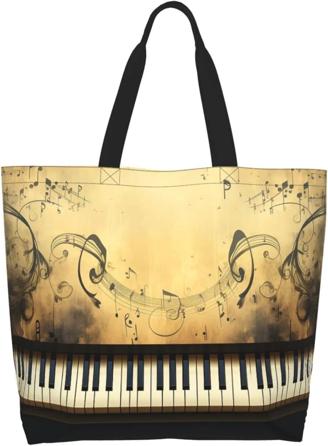 Tote Bag for Women Grocery Bag Reusable Shopping Bag Owl on a branch Handbag Foldable Shoulder Bag