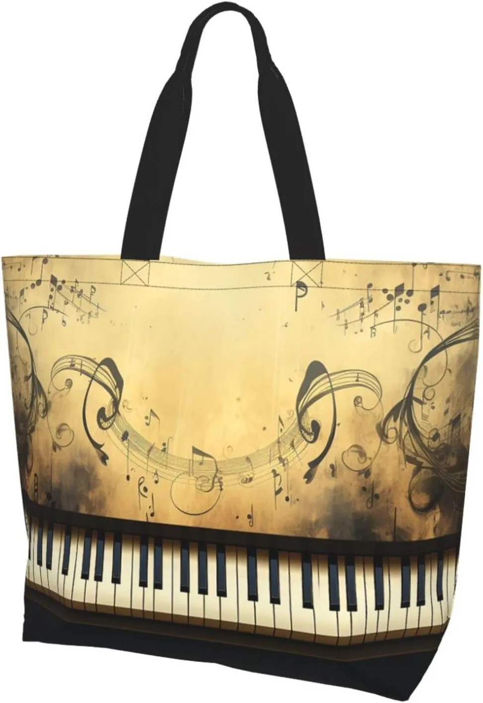 Tote Bag for Women Grocery Bag Reusable Shopping Bag Owl on a branch Handbag Foldable Shoulder Bag