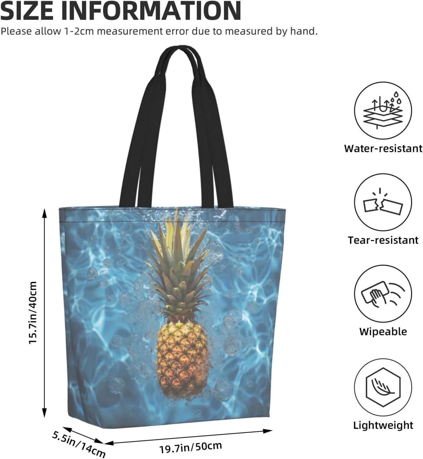 Tote Bag for Women Grocery Bag Reusable Shopping Bag Red Dragonfly Handbag Foldable Shoulder Bag