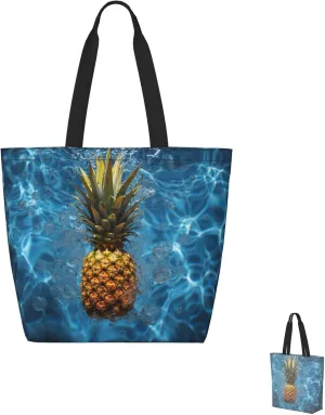Tote Bag for Women Grocery Bag Reusable Shopping Bag Red Dragonfly Handbag Foldable Shoulder Bag
