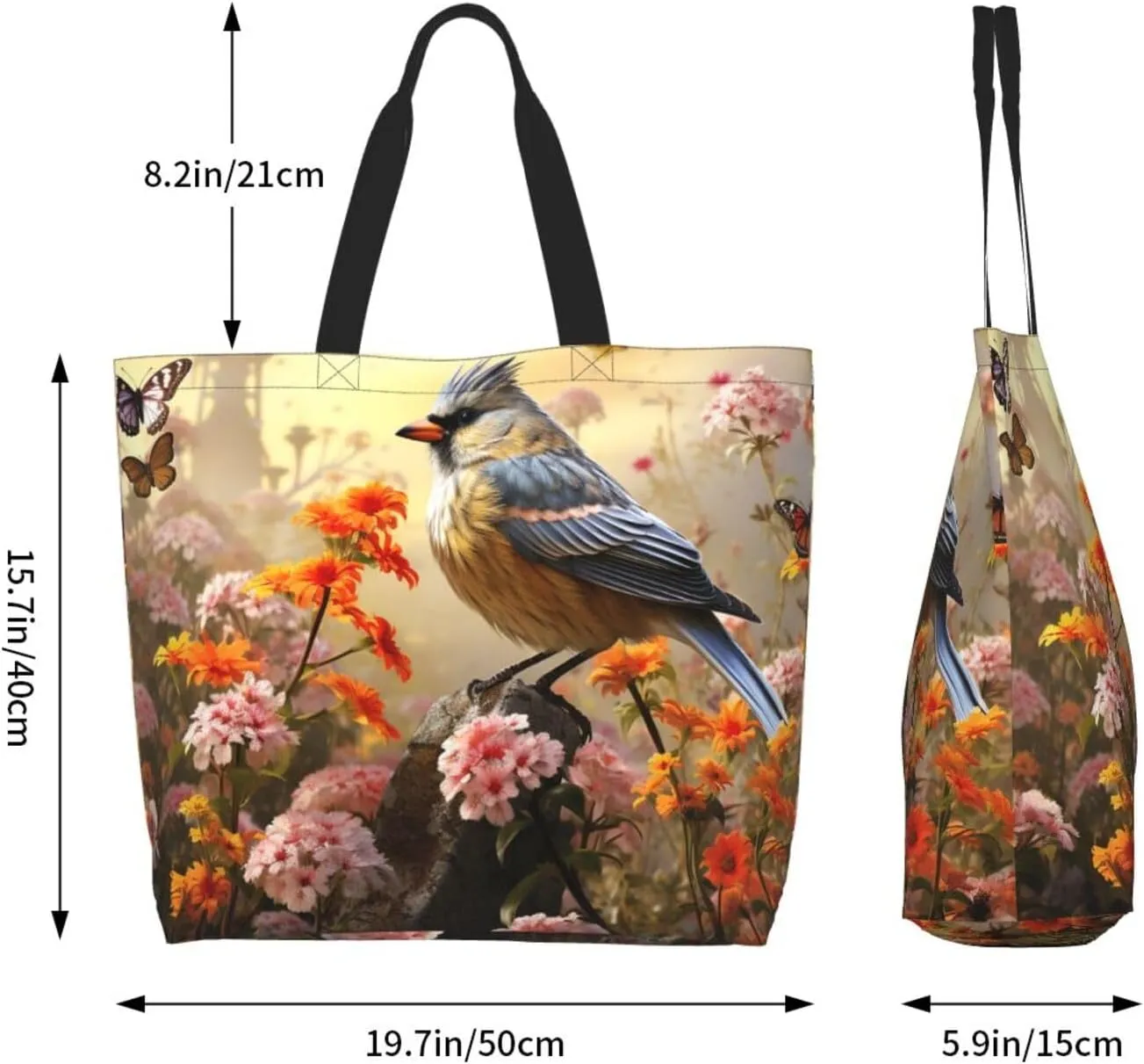 Tote Bag for Women Grocery Bag Reusable Shopping Bag Spiral and curve patterns Handbag Foldable Shoulder Bag