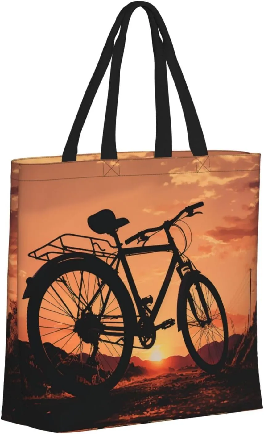 Tote Bag for Women Grocery Bag Reusable Shopping Bag Sugar Skull Rose Handbag Foldable Shoulder Bag