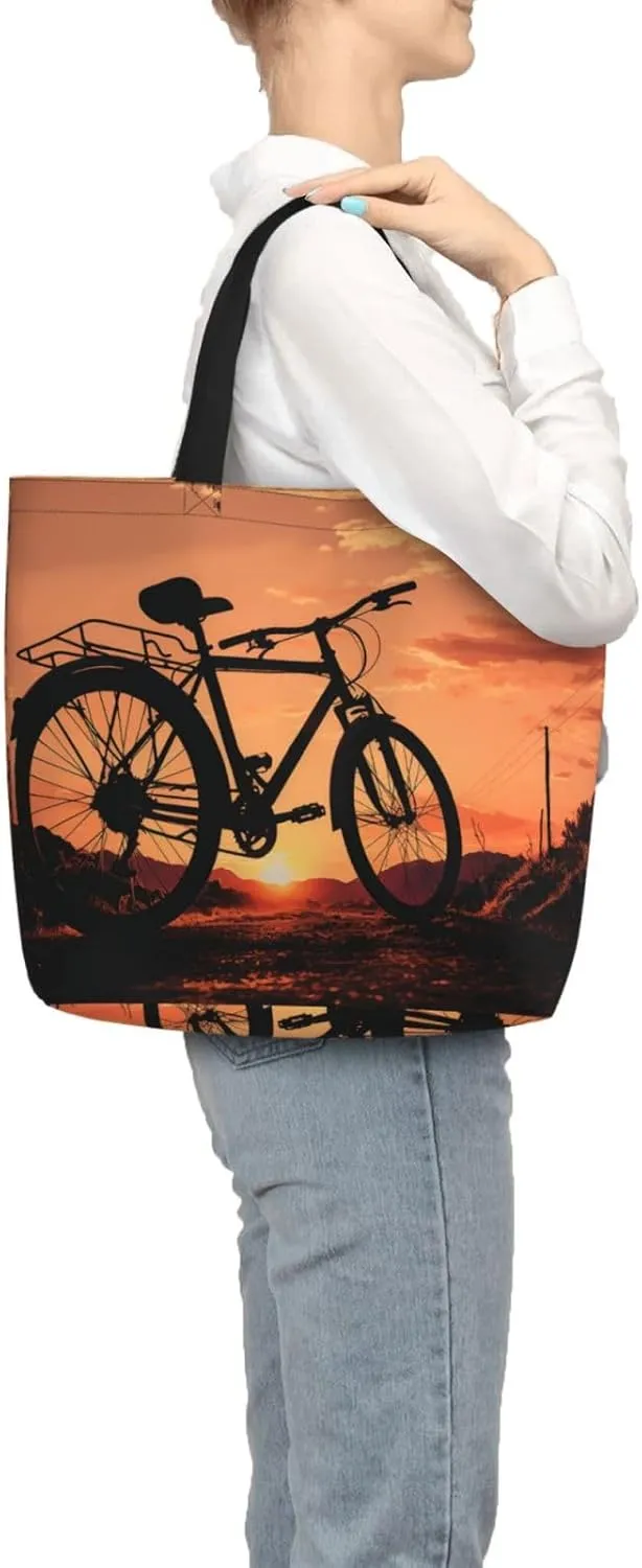 Tote Bag for Women Grocery Bag Reusable Shopping Bag Sugar Skull Rose Handbag Foldable Shoulder Bag