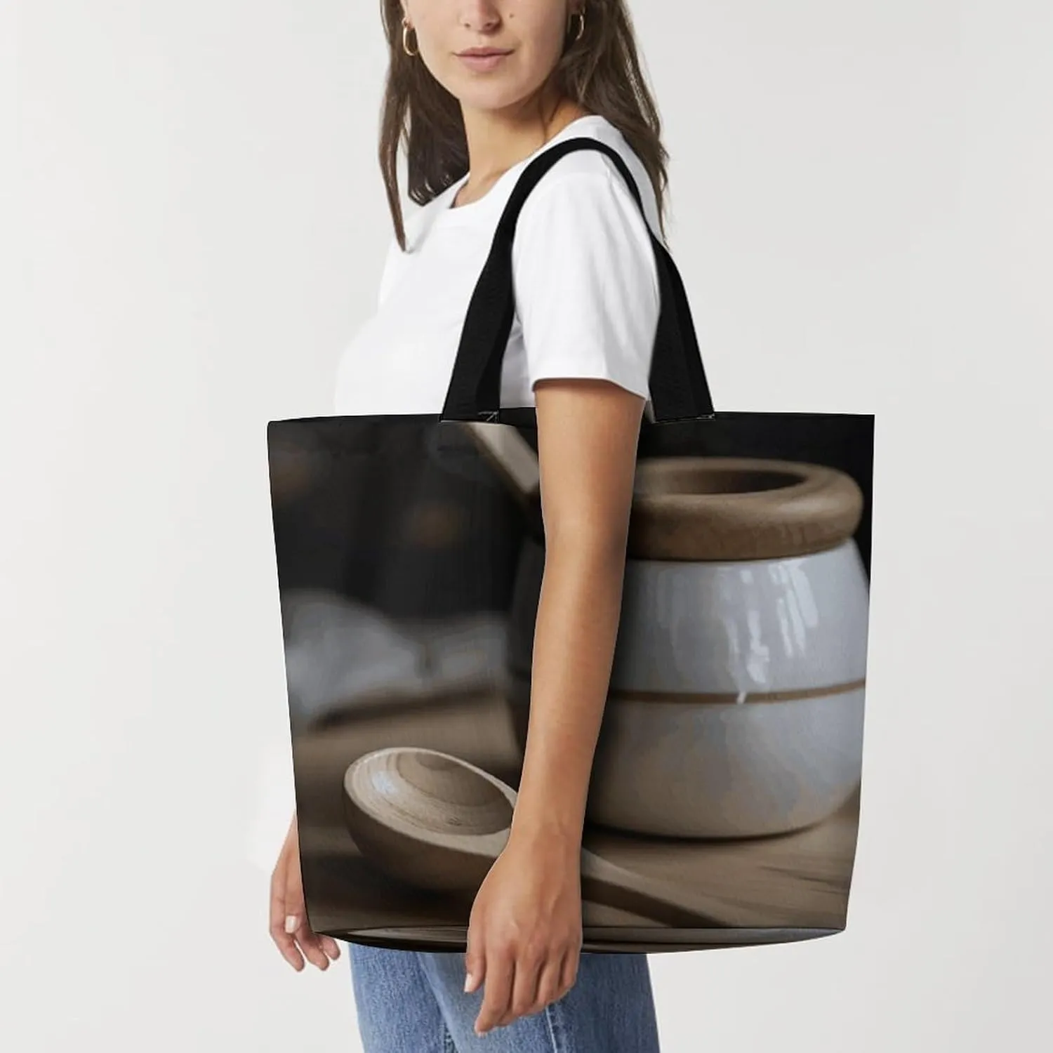 Tote Bag for Women Large Capacity Tote Bags Spherical Handbag Crossbody Bag Shopping Bags Shoulder Bag