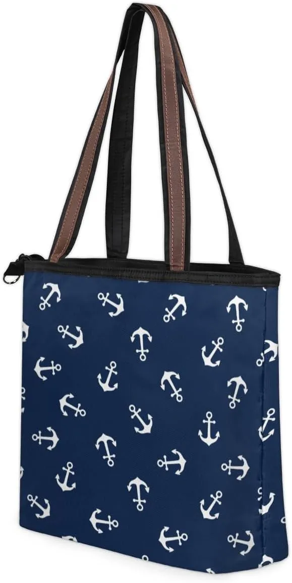 Tote Bag for Women with Zipper Large Capacity Top Handle Casual Shoulder Bag Handbag Reusable Shopping