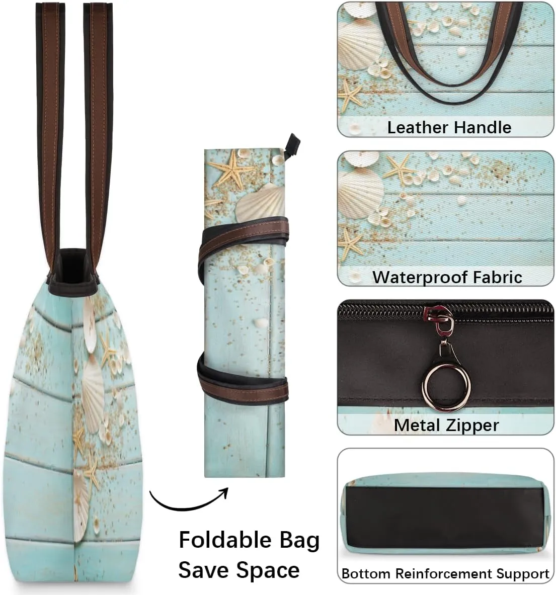 Tote Bag for Women with Zipper Large Capacity Top Handle Casual Shoulder Bag Handbag Reusable Shopping