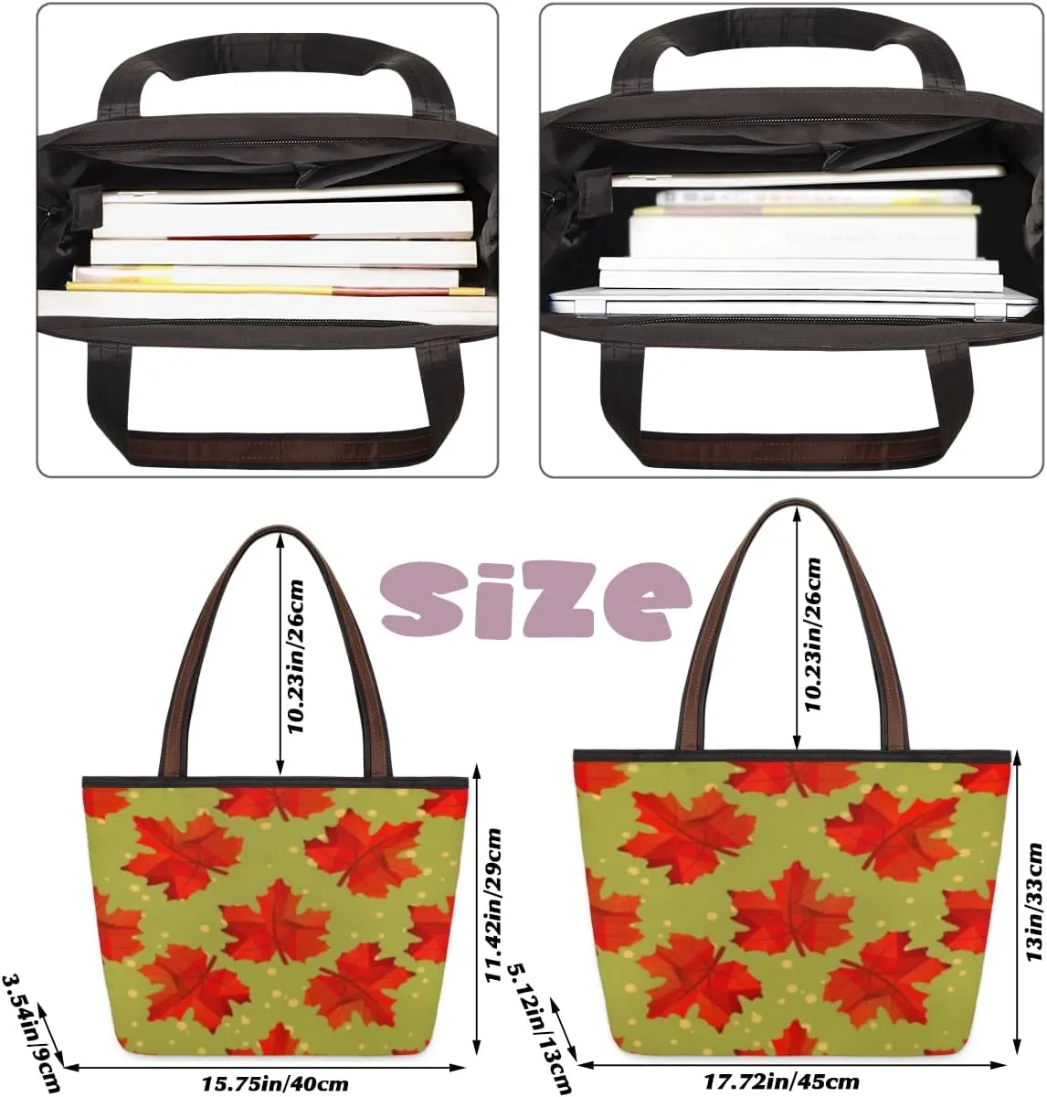 Tote Bag for Women with Zipper Large Capacity Top Handle Casual Shoulder Bag Handbag Reusable Shopping