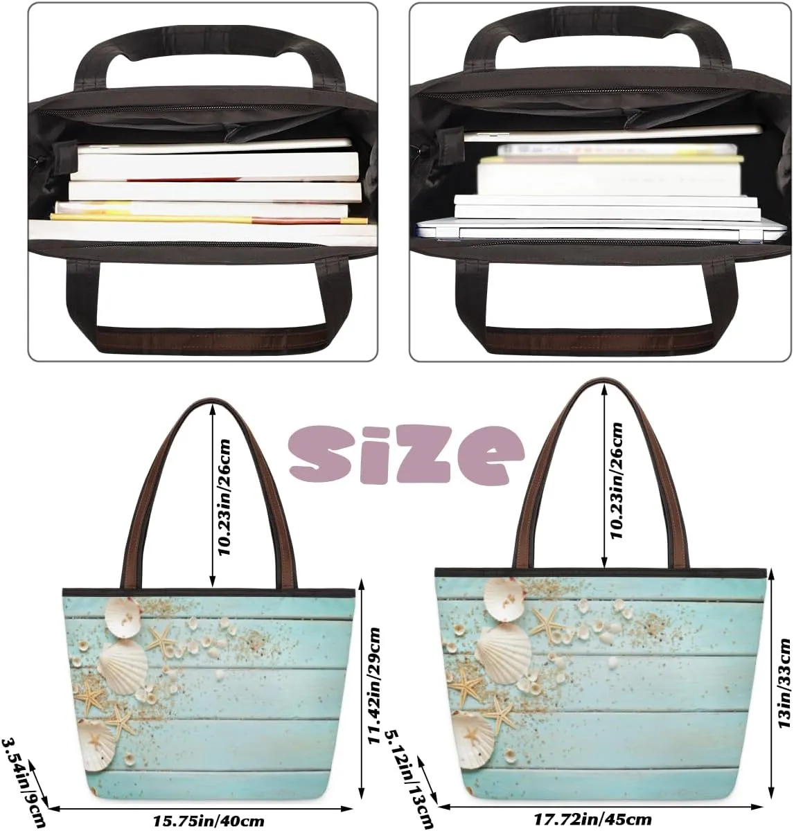 Tote Bag for Women with Zipper Large Capacity Top Handle Casual Shoulder Bag Handbag Reusable Shopping