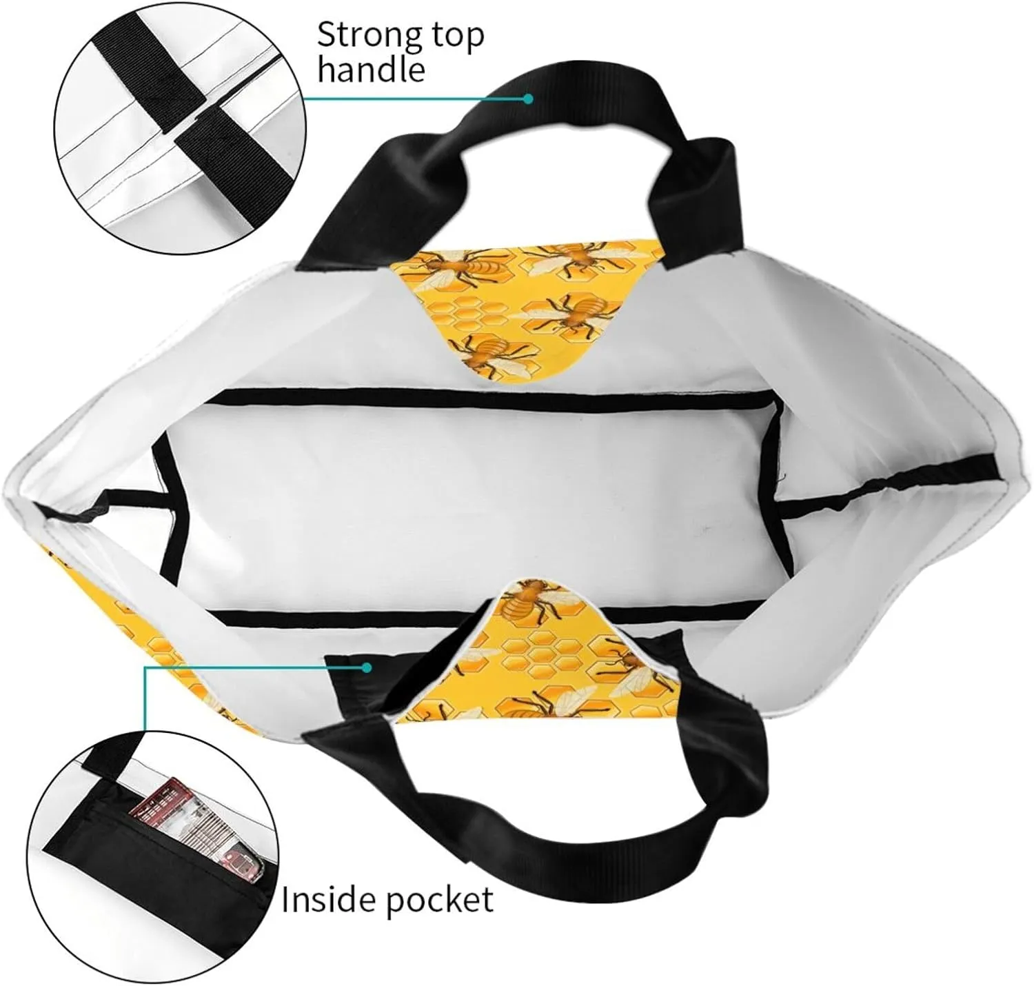 Tote Bag For Womens, Large Casual Shoulder Sling Bags Reusable Grocery Handbag For Travel Shopping Gym