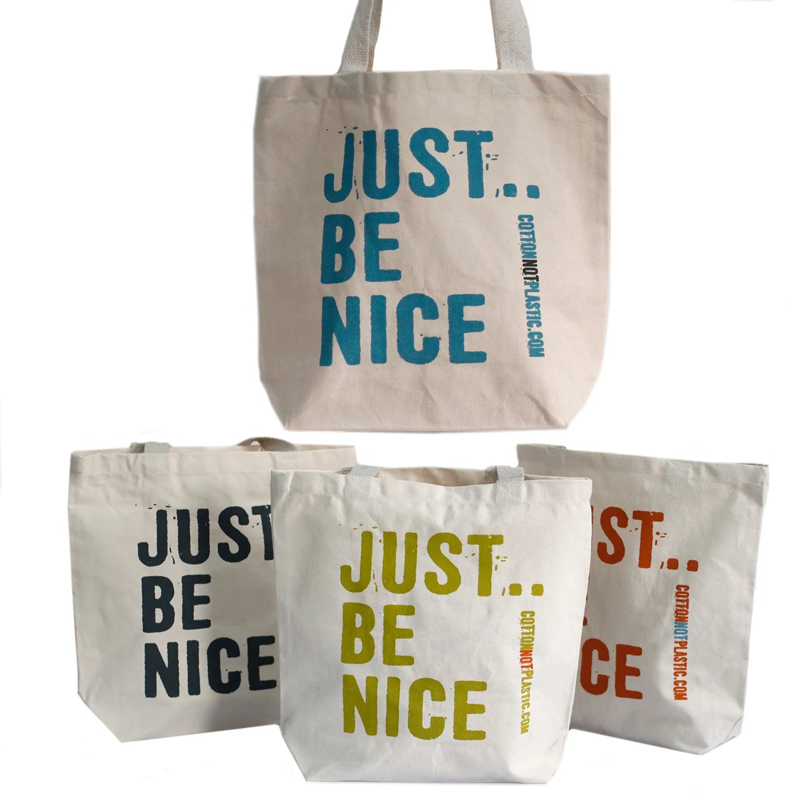 Tote Bag Just Be Nice - choice of 4 colours