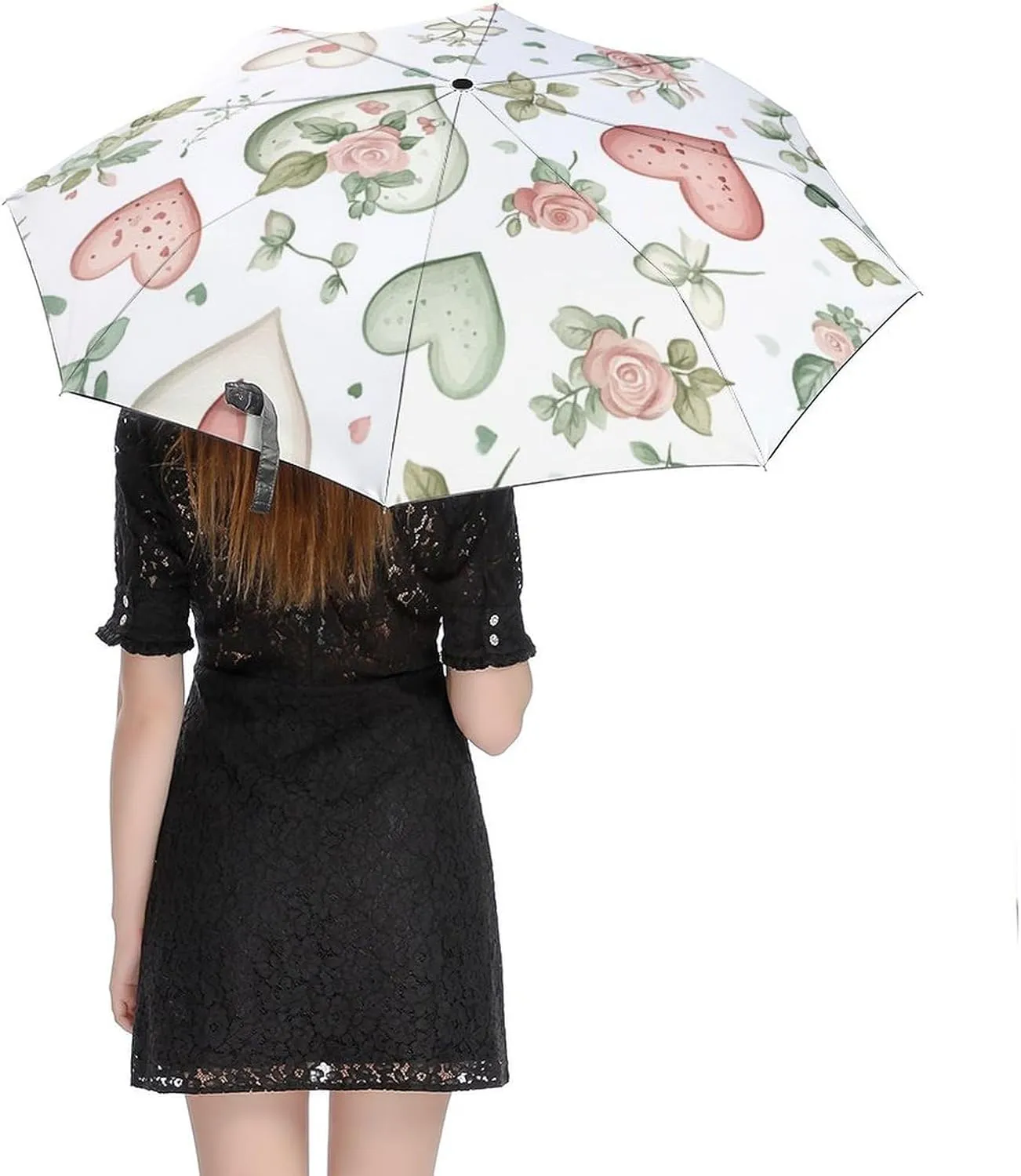 Traditional Chinese Dragon Compact Folding Travel Umbrella Chinoiserie Style Umbrella Auto Open Close Windproof & Rainproof Umbrella Umbrella for Adults