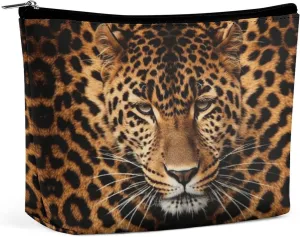 Travel Cosmetic Bag,Depict A Leopard Print Handheld Cosmetic Travel Bag,simple Cosmetic Bag,cosmetic Bag for Purse