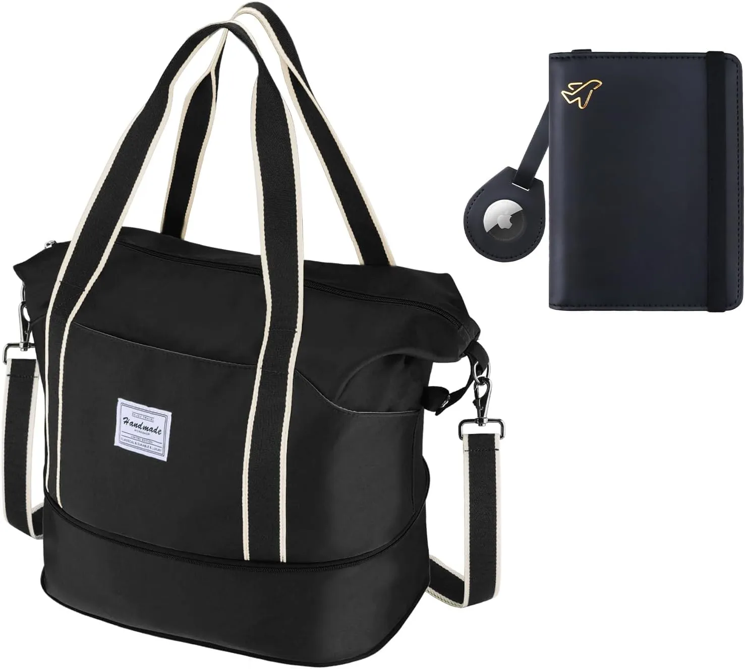 Travel Duffel Bag & Airtag Passport Holder Bundle