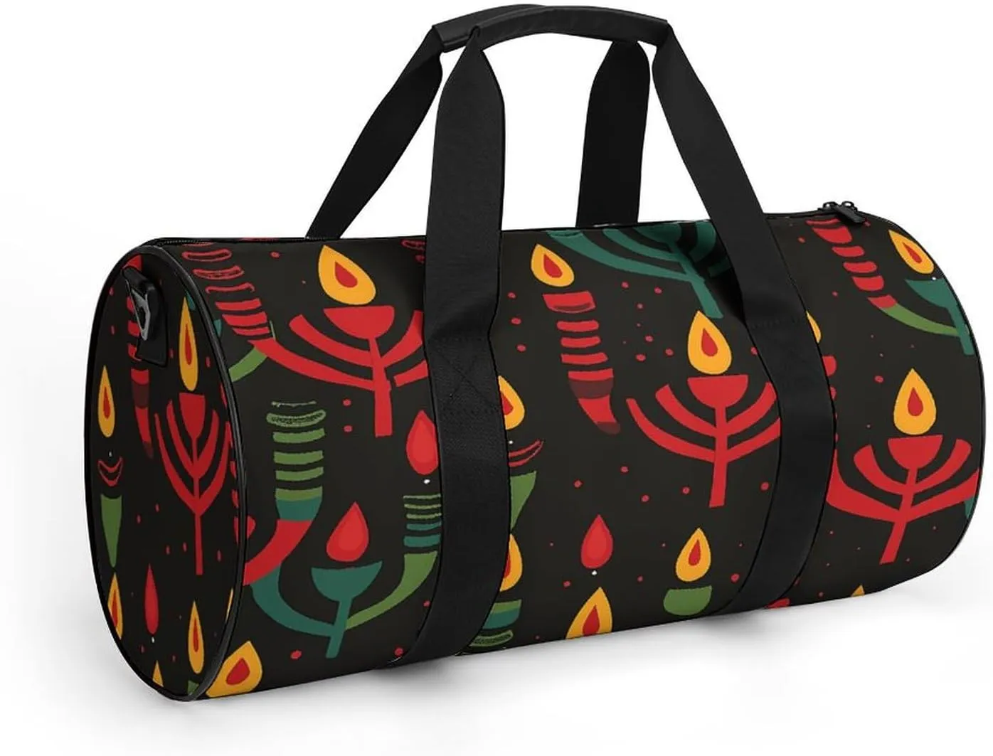 Travel Duffel Bag for Men And Women,Candlesticks And Candles Waterproof Sports Fitness Bag Portable Travel Duffel Bag, 17.7in/9in/9in