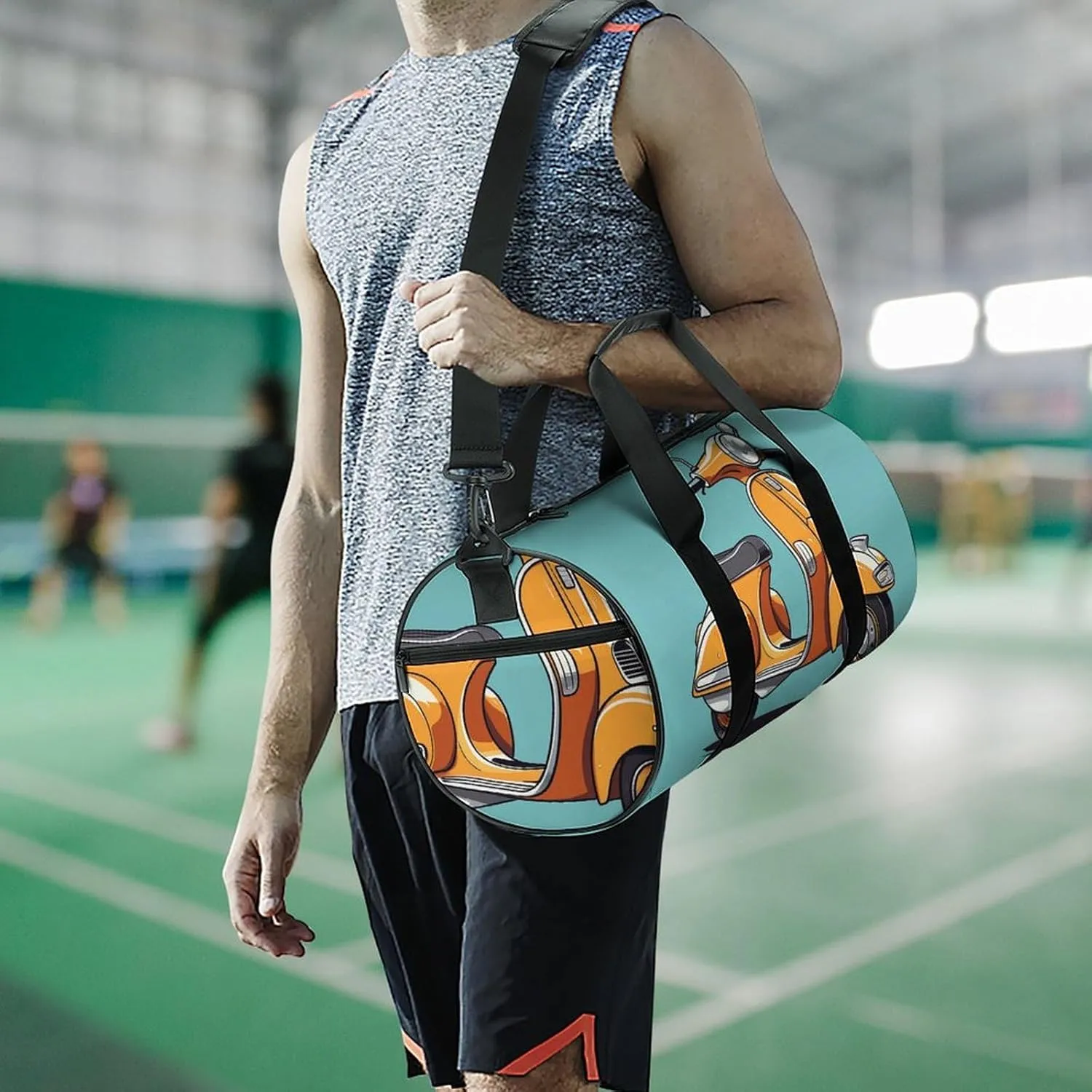 Travel Duffel Bag for Men And Women,Cartoon Carriage Painting Waterproof Sports Fitness Bag Portable Travel Duffel Bag