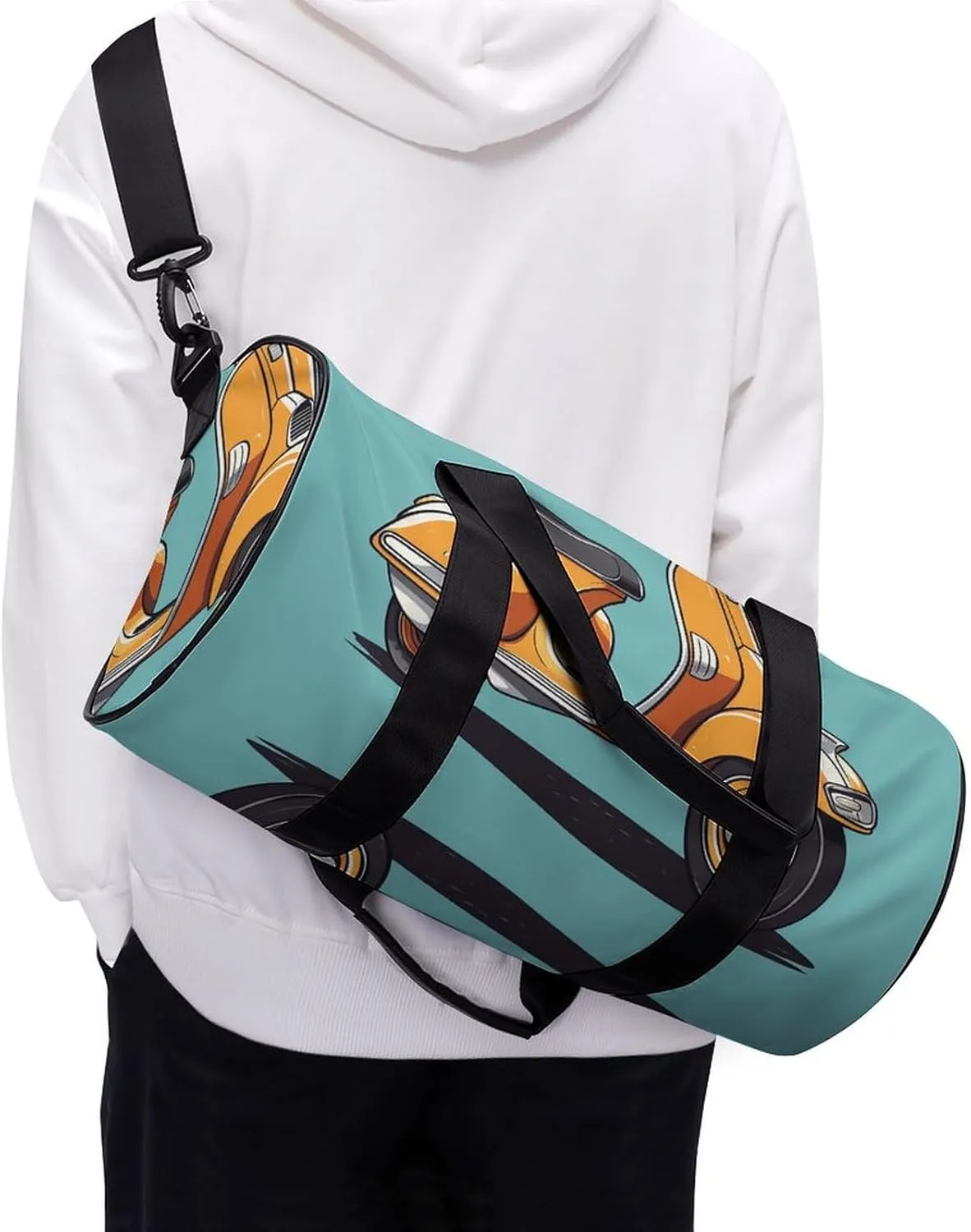 Travel Duffel Bag for Men And Women,Cartoon Carriage Painting Waterproof Sports Fitness Bag Portable Travel Duffel Bag