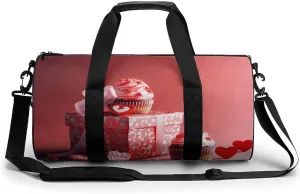 Travel Duffel Bag for Men And Women,Cupcakes And Gifts Waterproof Sports Fitness Bag Portable Travel Duffel Bag
