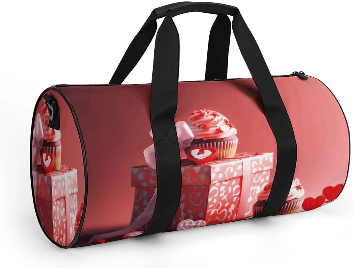Travel Duffel Bag for Men And Women,Cupcakes And Gifts Waterproof Sports Fitness Bag Portable Travel Duffel Bag
