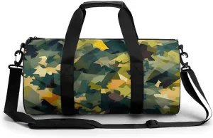 Travel Duffel Bag for Men And Women,Painting Style Pattern Waterproof Sports Fitness Bag Portable Travel Duffel Bag