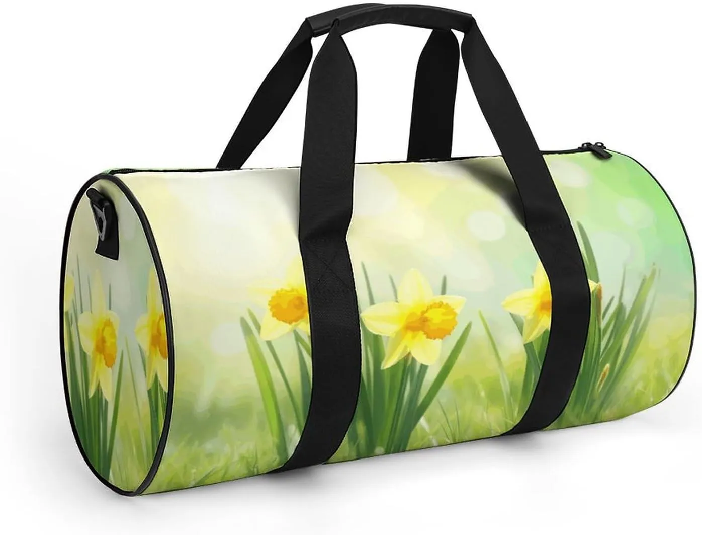 Travel Duffel Bag for Men And Women,Three Yellow Daffodils Waterproof Sports Fitness Bag Portable Travel Duffel Bag
