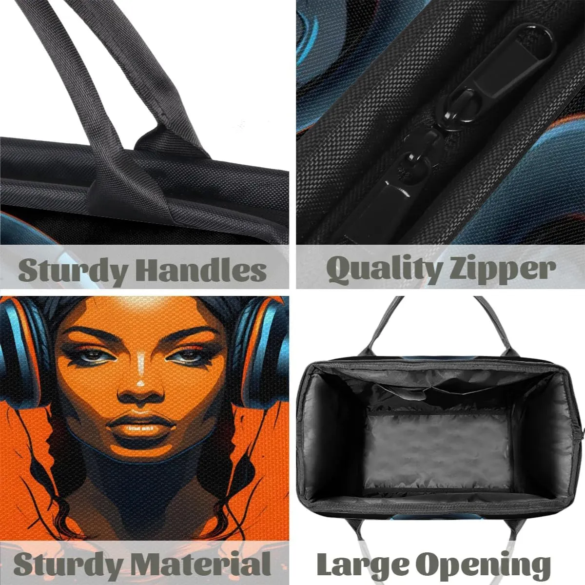 Travel Duffel Bag for Women, African Girl Portrait Weekender Overnight Bag Carry on Beach Swim Bags Dance Bag Airlines Approved Personal Item Travel Bag for Yoga, Sports, Hospital