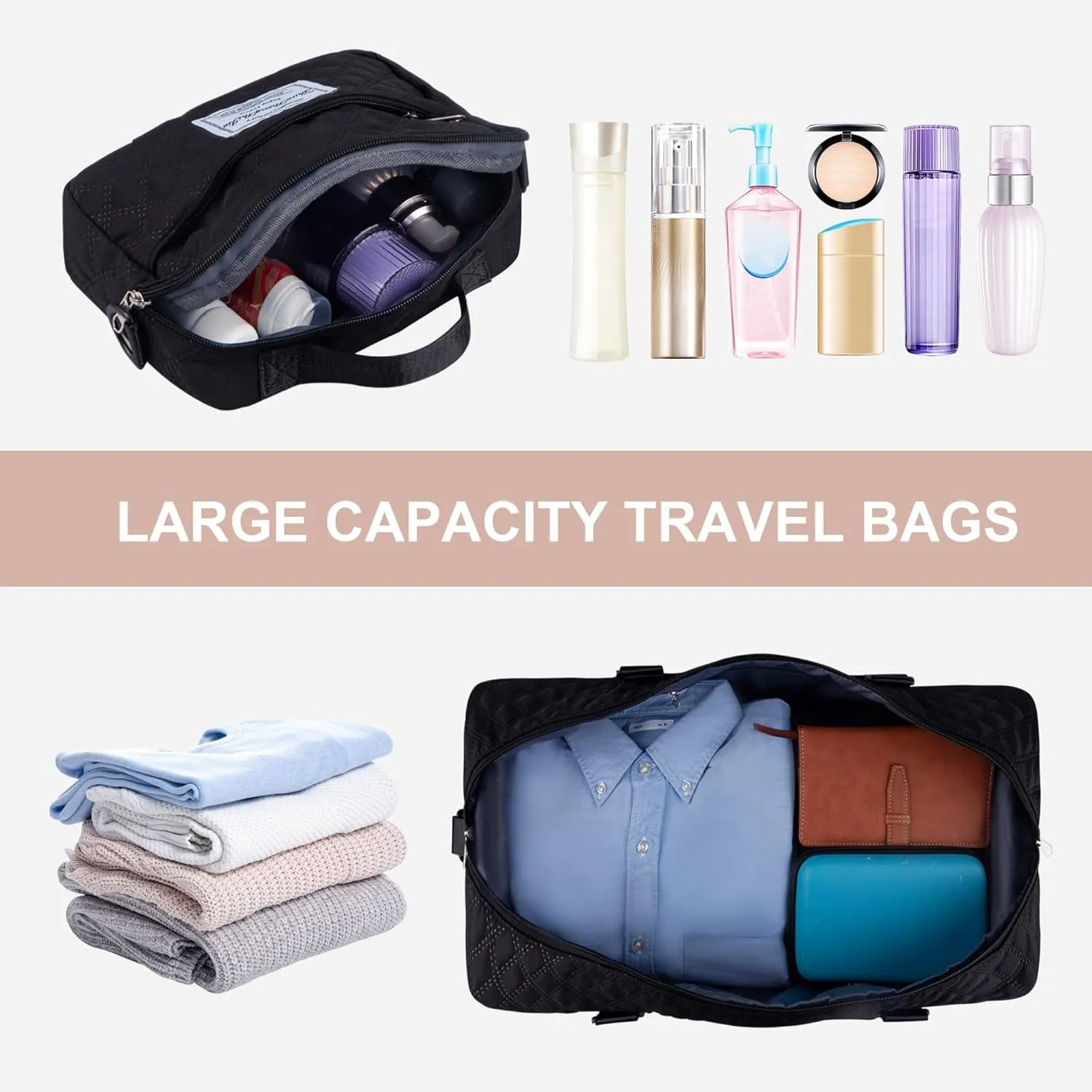Travel Duffel Bag Weekender Overnight Bag for Women Carry On Gym Bag Travel Essentials