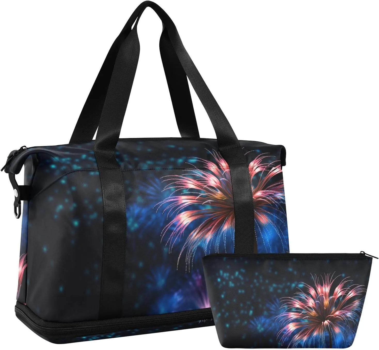 Travel Duffel Gym Sports Luggage Bag Expandable Large Capacity Flower Myth Sports Bag for Women and Men