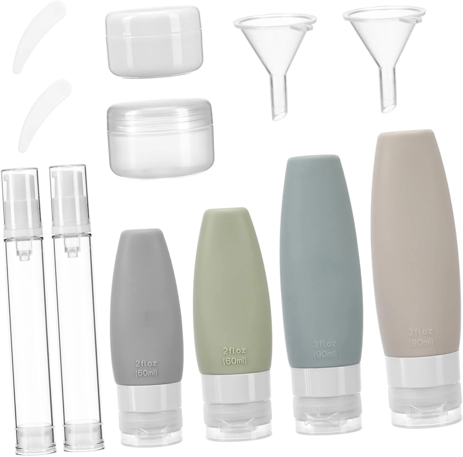 Travel Pump Bottles Silicone Travel Bottle Set Multiple Colors Portable