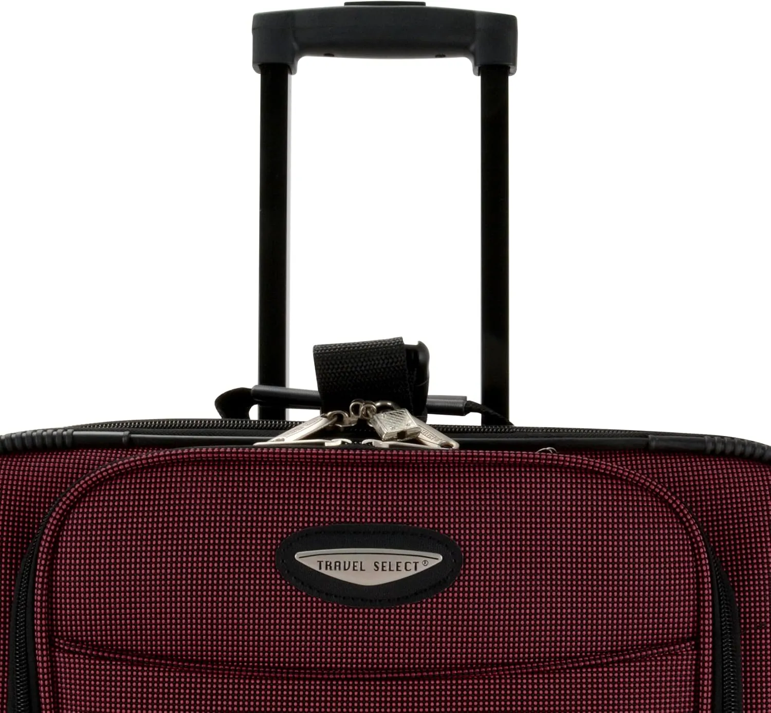 Travel Select Amsterdam Expandable Rolling Softside Luggage, Burgundy, Checked-Medium 25-Inch