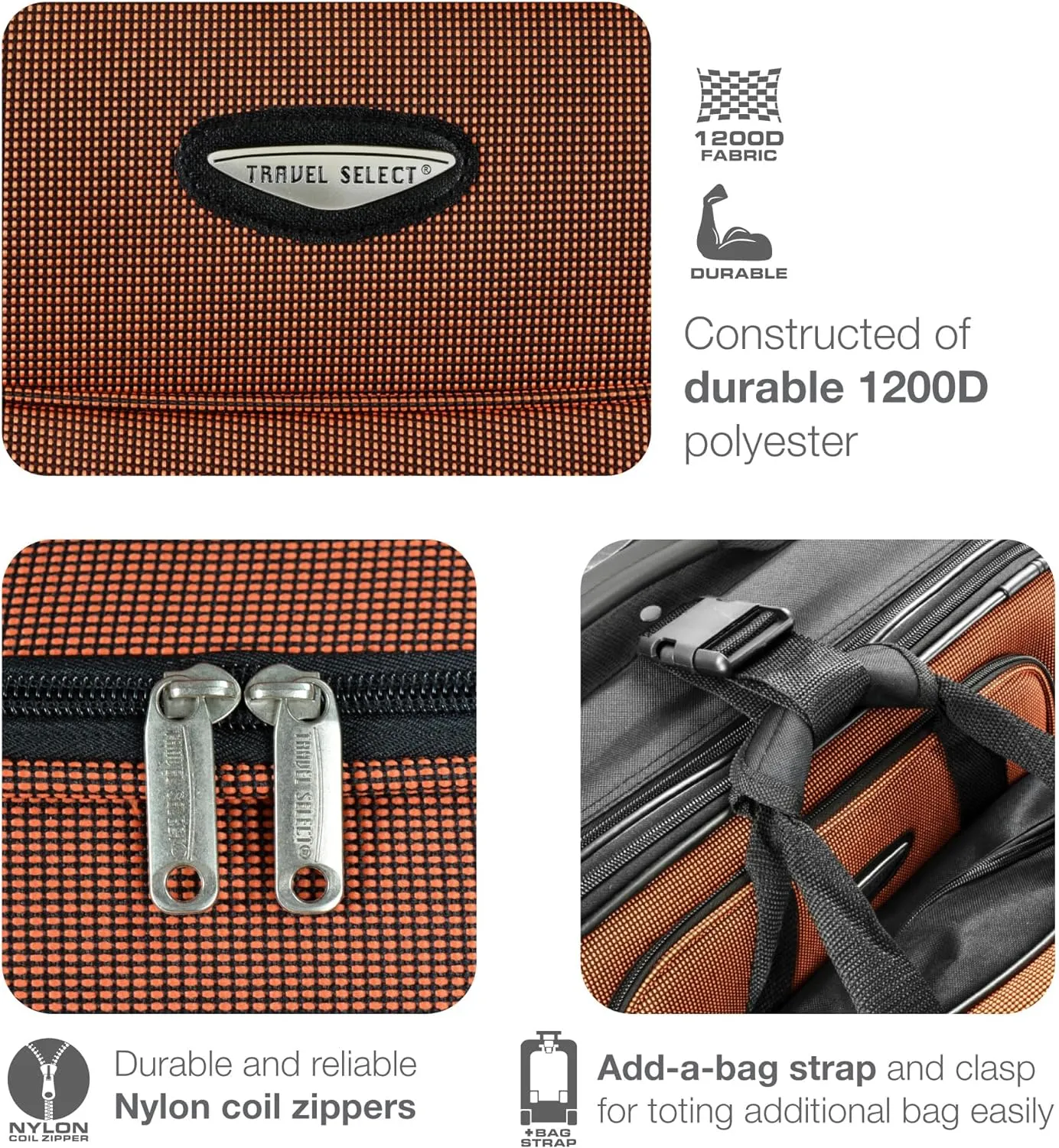 Travel Select Amsterdam Expandable Rolling Upright Luggage, Gray, Checked-Large 29-Inch