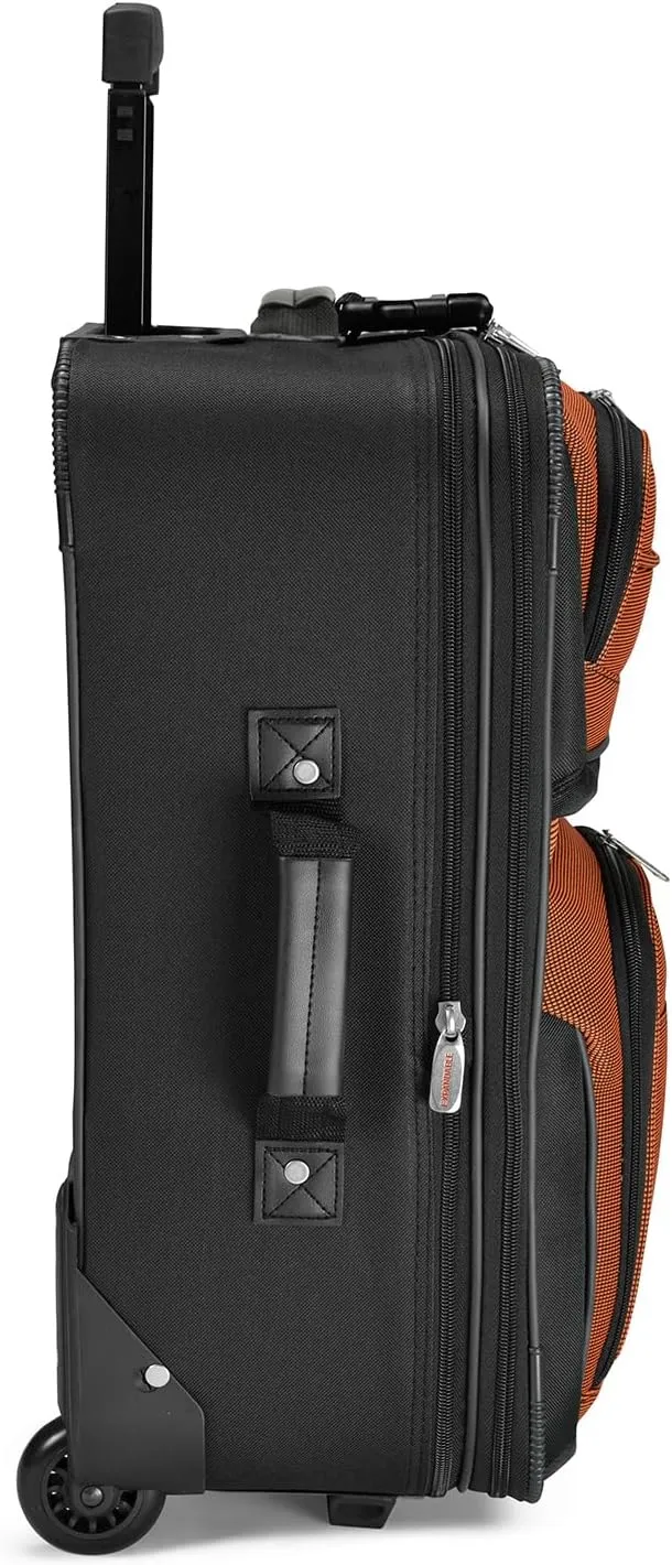 Travel Select Amsterdam Expandable Rolling Upright Luggage, Orange, 2-Piece Set