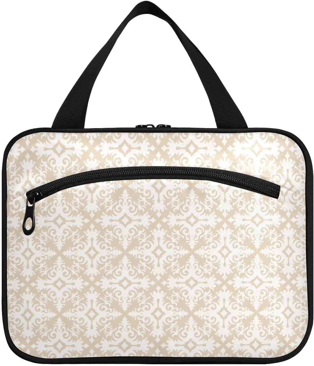 Travel Toiletry Bag Hanging Cosmetic Bag Compact Toiletry Bag with Large Capacity for Women Medium Beige