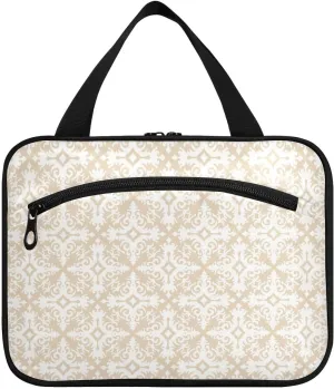 Travel Toiletry Bag Hanging Cosmetic Bag Compact Toiletry Bag with Large Capacity for Women Medium Beige
