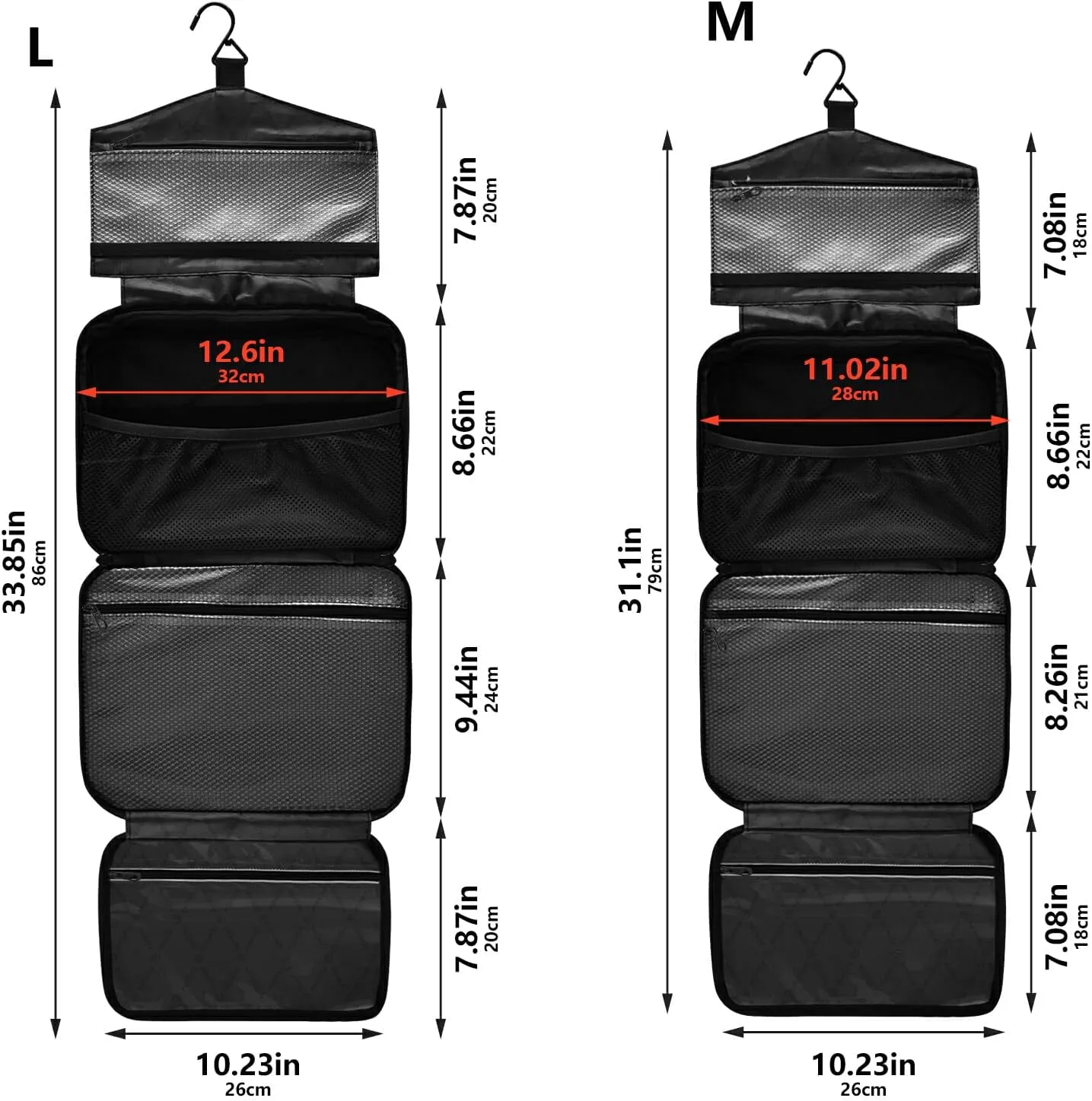 Travel Toiletry Bag Hanging Cosmetic Bag Compact Toiletry Bag with Large Capacity for Women Medium Beige