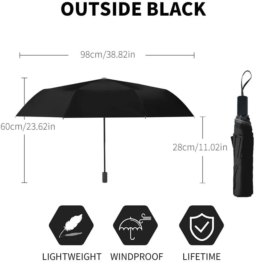Travel Umbrella for Rain Windproof Cute bear Cartoon Animals forest Automatic Cute Portable Compact Umbrella for Women Purse Backpack Car Black Sun UV Protection