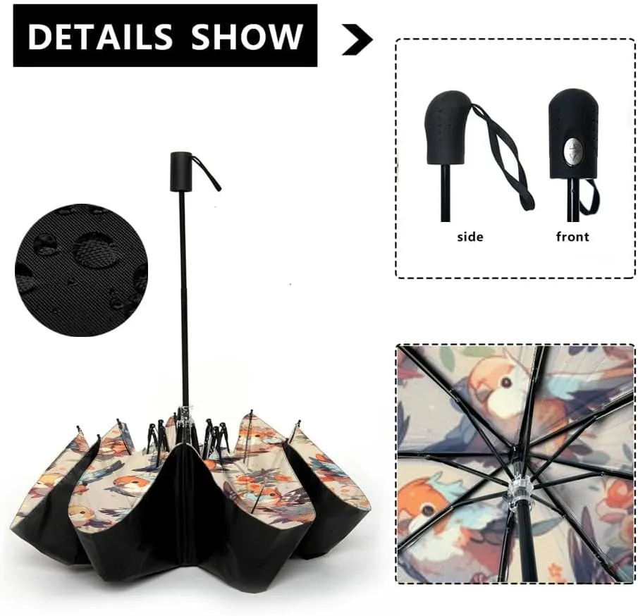 Travel Umbrella for Rain Windproof easter rabbits and eggs teal Simple doodle easter themed Happy Easter Automatic Cute Portable Compact Umbrella for Women Purse Backpack Car Black Sun UV Protection